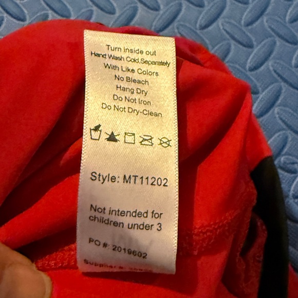 Weissman Red and Black Dance Bodysuit - Picture 6 of 6